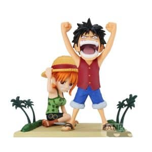 Figura Monkey D. Luffy & Nami One Piece World Collectable - Log Stories 7cm