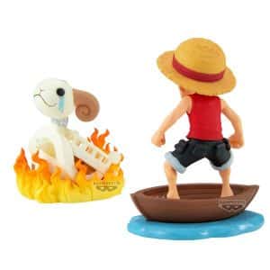 Figura Monkey.D.Luffy & Going Merry One Piece - World Collectable Log Stories 8cm