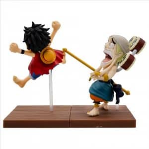 Figura Monkey D. Luffy & Enel One Piece - World Collectable Log Stories 8cm