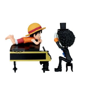 Figura Monkey D. Luffy & Brook One Piece - World Collectable Log Stories - "That’S Great!! After All This Time, He'S Still…!!!" 8cm