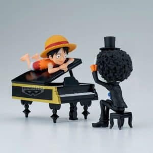Figura Monkey D. Luffy & Brook One Piece - World Collectable Log Stories -