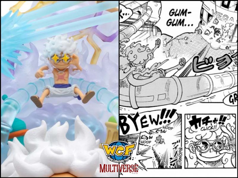 Detalle de la figura Luffy Gear 5 Banpresto